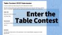 Submitting Your Work to the Table Contest | 2022 Table Contest