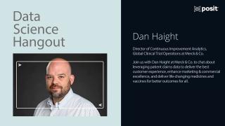 From paramedic to leading analytics in pharma | Dan Haight | Data Science Hangout